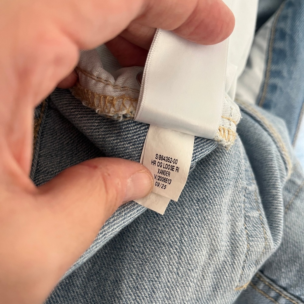 Old Navy Rigid OG Loose Jeans High Rise Light Wash 20 Secret-Smooth Pockets - Picture 8 of 10